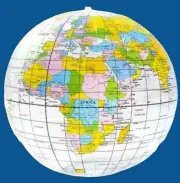 2 Inflatable Globe Colorful World Map Earth Educational Geography Toy Stickers