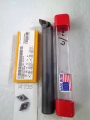 1 NEW 3/4" CARBIDE BORING BAR. E12-SDUCR-3 W/ MITSUBISHI DCMT 32.51 INSERTS A235