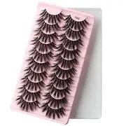 Lashie - Set of 10 Pairs: Doll Eye Volume False Eyelashes Y503 - One Size