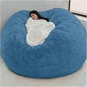 Bean Bag Chair Cover (No Filler) Washable Premium Soft Plush Fabric, Sofa Bean Bag Chair for Organizing Plush Toys or Textile, Cover ONLY (Color : K, Size : 8ft)