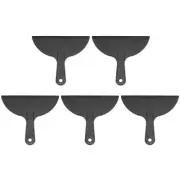 5pcs Putty Scraper 8" Width 6mm Thin Flexible Plastic Putty Knife Black