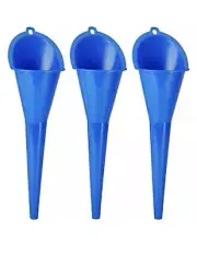 Lot 3 Plastic Funnel Automotive Small Engine Garage Oil Gas Steering Brake Fluid