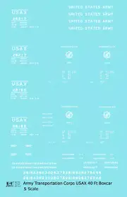 K4 S Scale Decals USAX Army Transportation Corps 40 Ft Steel Boxcar White