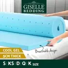 Giselle Bedding Memory Foam Mattress Topper Ventilated Cool Gel 5cm ALL SIZES