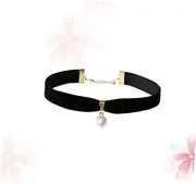 [SHERCHPRY] 2pcs Necklace Pearl Jewlery Pearl Choker Collar Pearl Statement Sun Flowers Home Decor Velvet Choker Black Choker Devil Horns and Tail Anniversary Presents Neck Collar Harajuku