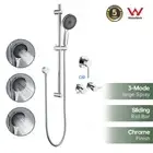 Shower Rail Set Slide Bar large Hand Held Shower Head Shower Mixer Tap Chrome