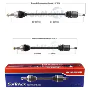 SurTrack Pair Set 2 Rear CV Axle Shafts For Enclave Traverse Acadia Outlook AWD