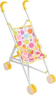 Playful Stroller for Dolls Baby Doll Stroller Toy Soft Handle for Little Girls' Role Play Games