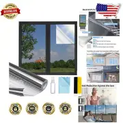 Reflective Mirror Window Privacy Film - UV Blocking, Static Cling, 41.3" x 13.1"