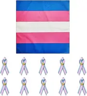 [LGBT UNICORNS] Trans Bandana - Transgender Stuff with 10pcs Transgender bow ties, LGBTunicorns Pride Stuff Gifts Accessories for Trans FTM MTF Teen Pride Parade, Daily Wear, Blue, Medium