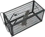 Lyfengdeam Animal Live Cage Trap Humane Rat Trap Live Mouse Traps Reusable Metal Cage Trap to Catch Rodent,Mice,Squirrel,Weasel,Hamster,Chipmunk for Indoor or Outdoor Size 9.45"X4.5" X4.5" (1 Pcs)