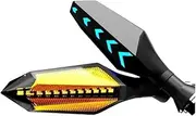 Motorcycle Led Turn Signal Lamp Sequential Flowing Flash Indicator Lights 17Led Running Light Motorcycle Indicator Lamp