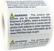 California Proposition 65 Contains BPA Stickers, 1 x 2 Inches, 500 Labels Total