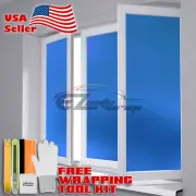 *48"x60" Blue Frosted Film Glass Home Bathroom Window Security Privacy Sticker