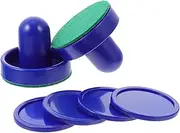 SUPVOX 2 Sets Portable Plastic Hockey Paddles with Handles and Accessories Includes Blue and Cloths for Ice Hockey Game Tables for Enthusiasts
