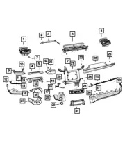 Genuine Mopar Instrument Panel Applique 7MB181X7AA
