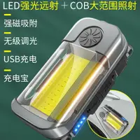 在飛比找樂天市場購物網優惠-工作燈 戶外工作燈工地維修超亮LED手電筒強光機床用強磁鐵家