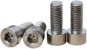 4/6pcs M2 M2.5 M3 Titanium Bolt Inner Hexagon Socket Smooth Cap Thread Male Screw Pure Ti TA2 3/5/6/8/10/12/15/20/25/30/35mm Long(M3 x 6mm x 6pcs)