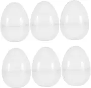 HOUDERCO 6pcs Party Favors Hunt Jumbo Large Fillable Fillers Egg Present Candy Vending Machine Capsules Gum Ball Machine Gumball Machine Mini Vending Machine Transparent Plastic