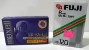 2 - 8mm Metal Maxell Professional & Fuji Video Cassette Tape - Vintage New NIP