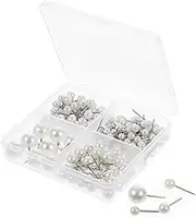 LIGHTAOTAO 200Pcs Pearlized Push Pins DIY Bulletin Office Pins for Craft Projects Embroidery Corsages Decorative Straight Pins for Weddings Graduations More