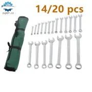 14/20 × 6-32mm Spanner Open Box Combination Metric Open Ring & Roll Pouch AU