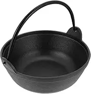 ULTECHNOVO Outdoor Cast Iron Cauldron Pot Non Stick Cooking Boiler for Camping and Picnics Versatile Kettle for Stews Soups and Group Meals Portable Handle for