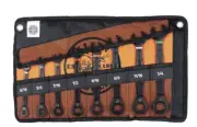 Klein Tools 69408G 90-Tooth Ratcheting Box Wrench Set, SAE,8 Pc. Black Matte