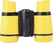 Kids Binoculars Children Magnification Toy 4x30 with Lanyard Jungle Binoculars Toy for Detective Exploration Hunting Sports, Yellow