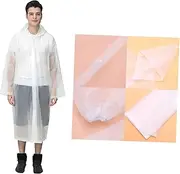[ARTSEWPLY] Raincoat Poncho Adults Women Cover Clear Hood Ladies Coats Long Waterproof Jacket Gear Lightweight Reusable Rain Jacket Impermeable Suit See Rain Coat White