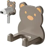 Hair Dryer Storage Rack | Hug Bear Hair Dryer Holder Adhesive Blow Dryer Rack - Multifunctional Waterproof Bathroom Storage for Curling Iron