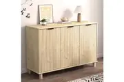 Scandi Oak 3 Door Sideboard Storage Cabinet Buffet Cupboard Unit