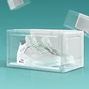 STACKED Shoe Storage Box 1PC Sneaker Display Case Clear Magnetic Door Anti-oxidation 35.5x26x21cm
