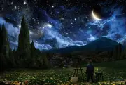 VAN GOGH'S VIEW 36 X 24 POSTER