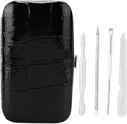 Nail Tool Set, 9pcs Portable Nail Clippers Professional Pedicure Tools Set Stainless Steel Manicure Set Manicure Scissors Grooming Tool Kit(black)