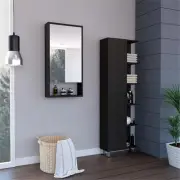 TUHOME Stowe 2 Piece Bathroom Set BlackEngineered Wood