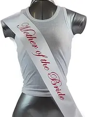 Sashes Hens Sash Party Bridal White/Pink - Mother Of The Bride One Size Mother of the Bride