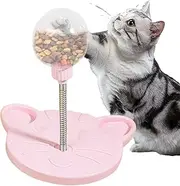 Wobbly Dog Treat Toy Leaking Treats Ball Pet Feeder Toy Wiggling Treat Toy - Cat Interactive Treats Dispenser with Spring, Slow Feeding Toy Encourage Natural Foragings Skills, Activity Pets Snack Ball