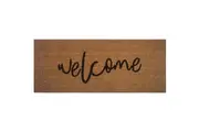 Solemate Latex Backed Coir Welcome Nat 45x110cm Slim Outdoor Stylish Doormat