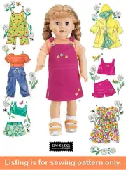 SEWING PATTERN Sew 18" Doll Clothes Clothing Bathrobe - Fits American Girl 4654
