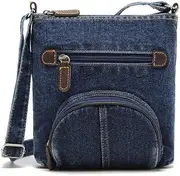 [Dayfine] Small Crossbody Bags for Women Fashion Denim Satchel Handbags Shoulder Bag Cowboy Bag Purse Casual Daypack Zip Wallet