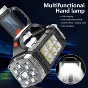 LED Spotlight Rechargeable Camping Lantern Handheld Solar Torchlight Searchlight