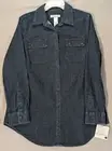 Liz Claiborne Women's Top Shirt S Blue Dark Stonewashed Sleeveless Denim NWT