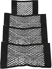 Car Boot Storage Nets, 4 PCS Car Net Pocket Cargo Net, Storage Net Cargo Organizer Stretch Mesh Bag Pocket for Auto SUV RV Black