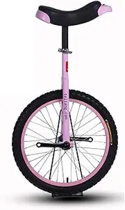 16/18/20 Inch Wheel Unicycle for Kids & Adults, Anti-Skid Alloy Rim Fitness Exercise Pedal Bike with Adjustable Seat Durable TDF