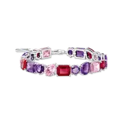 Heritage Glam tennis bracelet with colourful stones