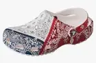 Crocs Classic Bandana Printed Clog Americana Red White Blue Men’s 9/Wmns 11 NEW