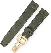 [NFGEGPKPHA] Nylon Canvas Watchband Fit For IWC- PILOT Watch Strap 20mm 21mm 22mm Bracelet Black Blue Wrist Belt