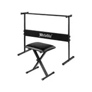 Melodic I Style Adjustable Keyboard Stand Folding Piano Stool Seat Chair Set