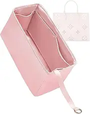 ZYZii Silk Purse Organizer for LV On The Go PM/MM/GM,Insert Bag in Bag,Luxury Handbag Tote Lining Bag Shapers(onthego PM,Bubblegum)